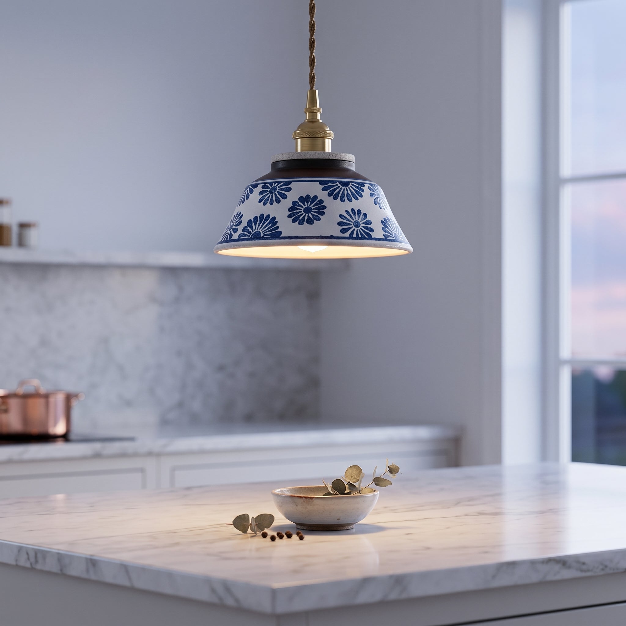 Lumen Hudson Painted Ceramic Pendant