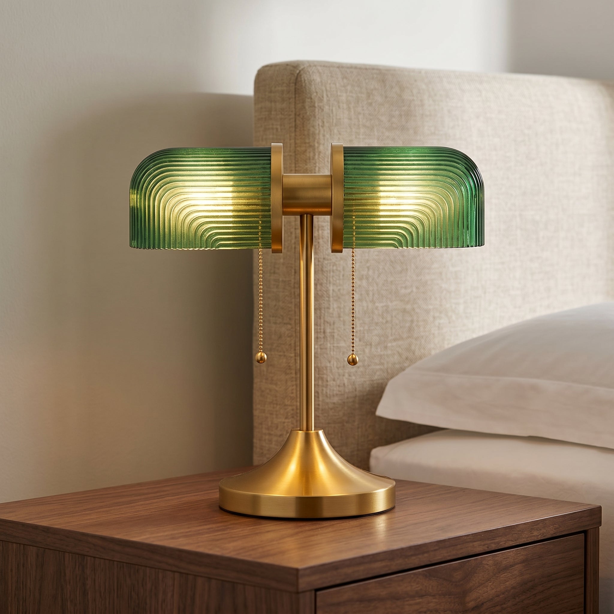 Lumen Olivane Vintage Glass Table Lamp
