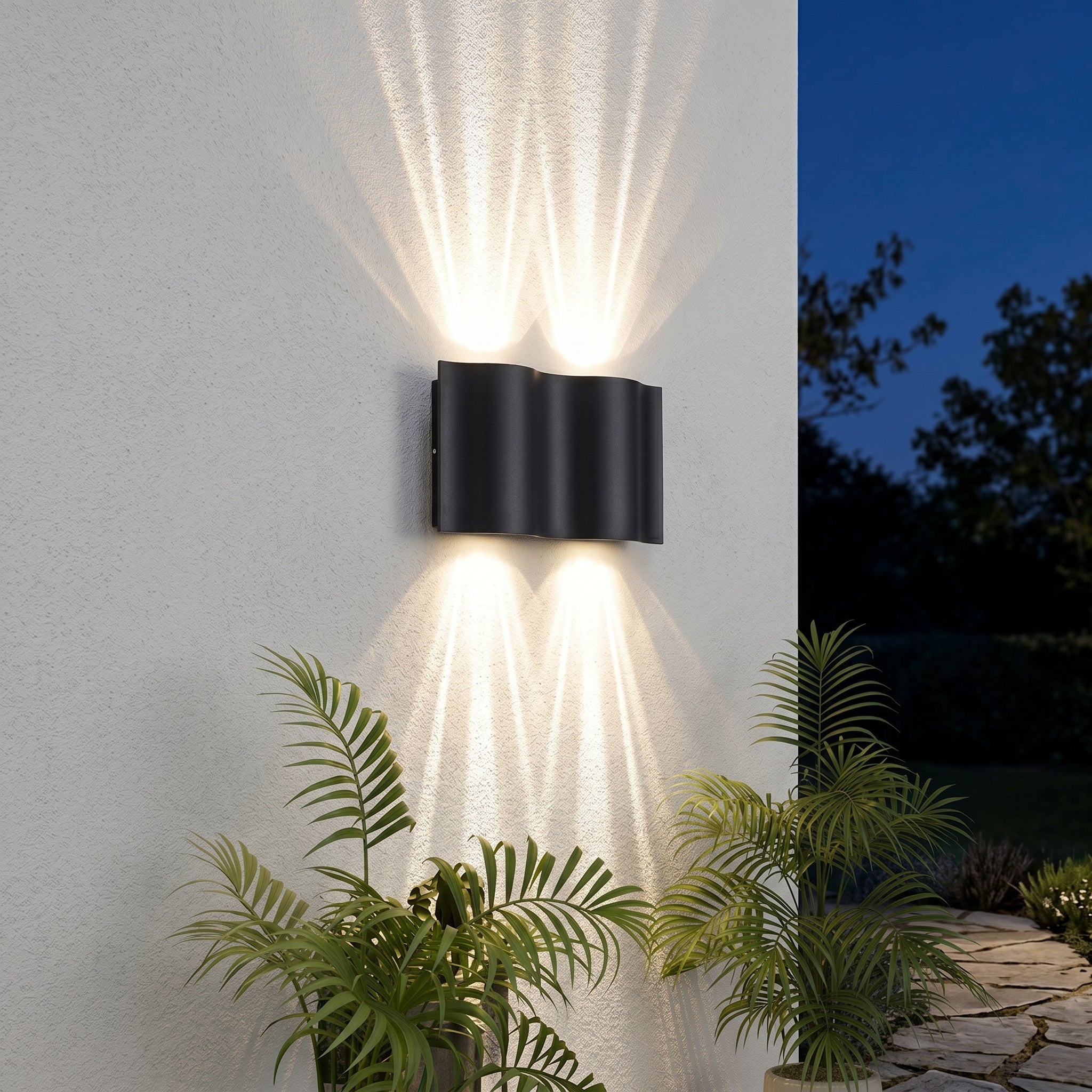 Lumen Water Ripple Outdoor Wall Sconce