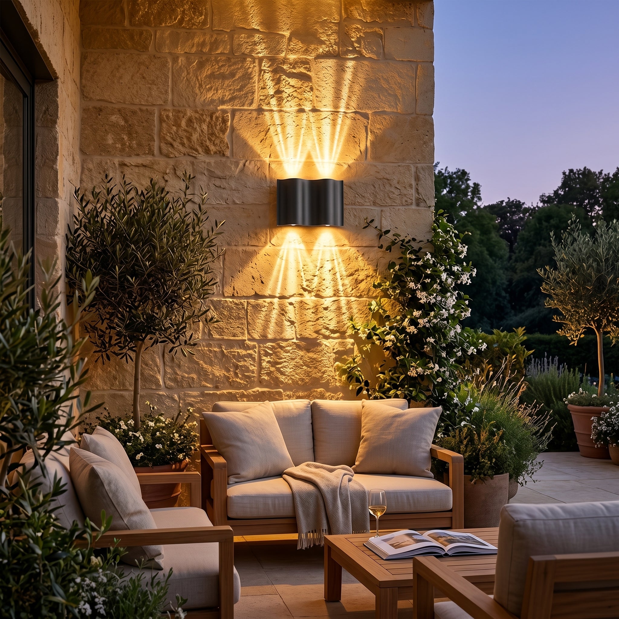 Lumen Water Ripple Outdoor Wall Sconce