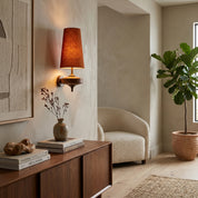 Lumen Wood Base Shade Wall Light