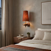 Lumen Wood Base Shade Wall Light
