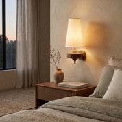 Lumen Wood Base Shade Wall Light