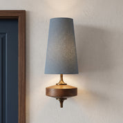 Lumen Wood Base Shade Wall Light