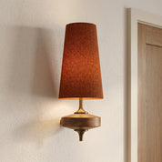 Lumen Wood Base Shade Wall Light