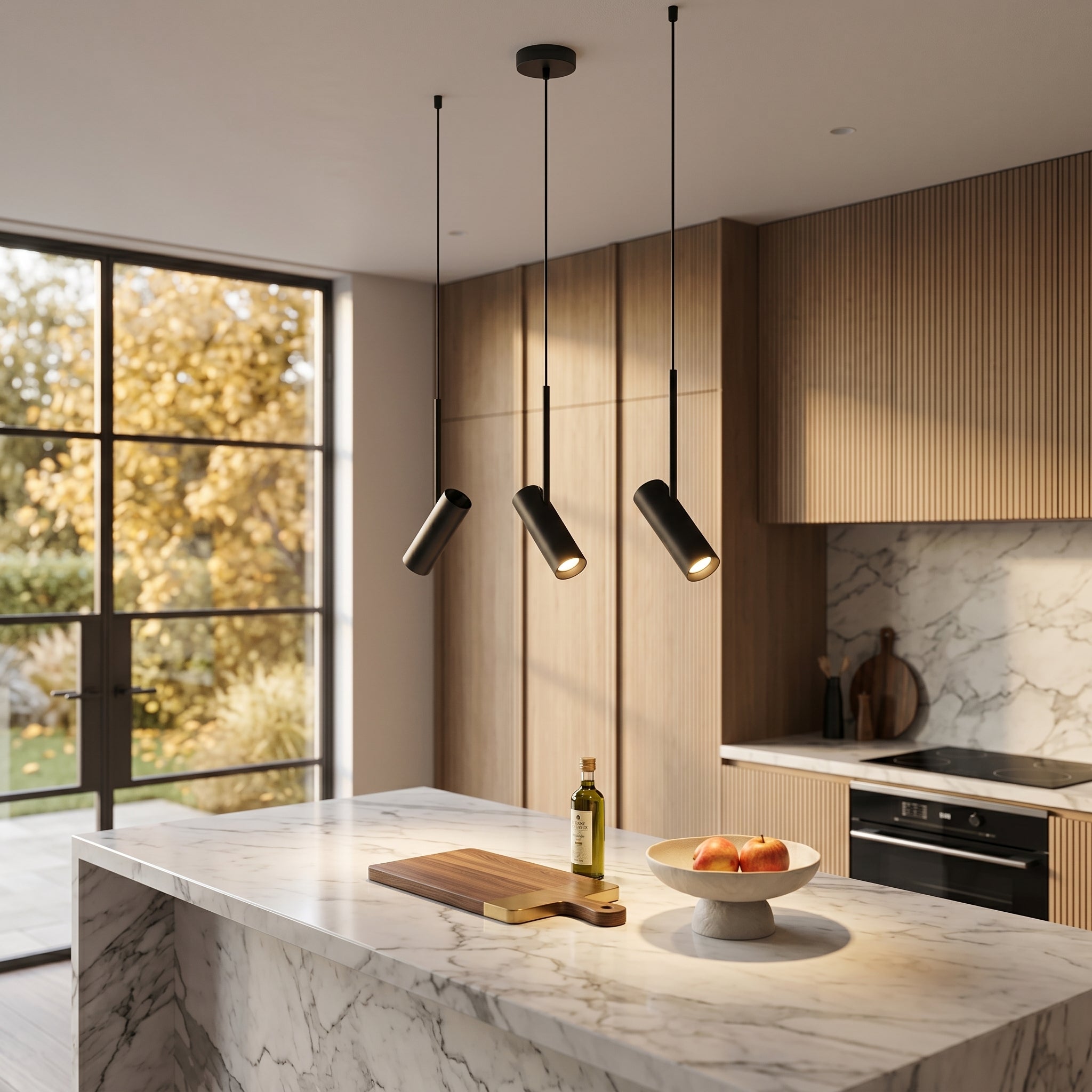 Lumen Curved Glass Multi Head Pendant