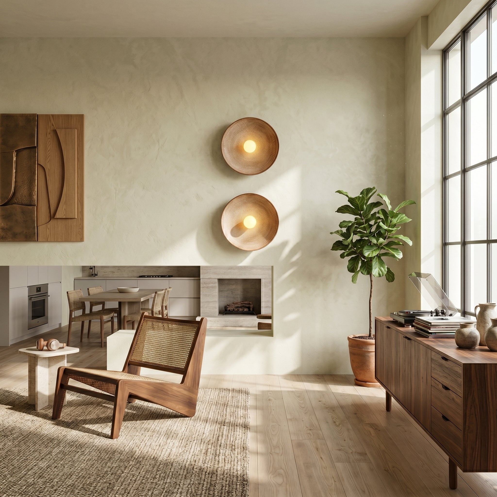 Lumen Ceramic Round LED Wall Lamp