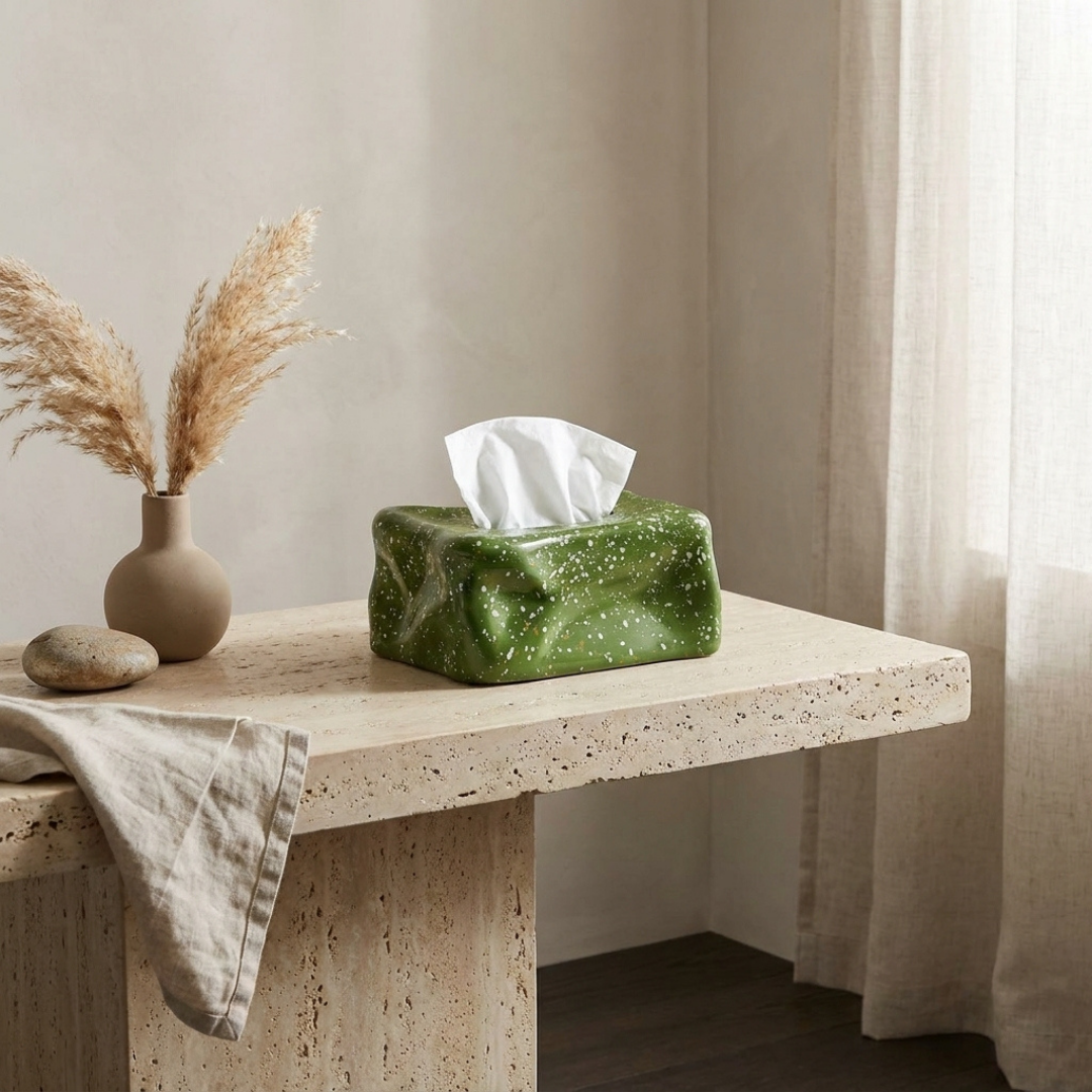 Atelier Speckled Ceramic Tissue Box