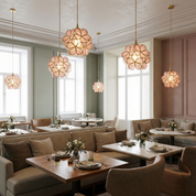 Lumen Glass Petal Louve Pendant Light