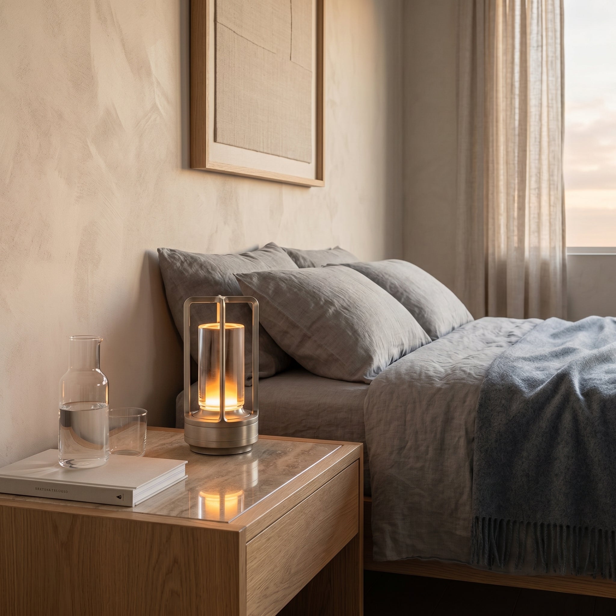 Lumen Rechargeable Cylinder Table Lamp