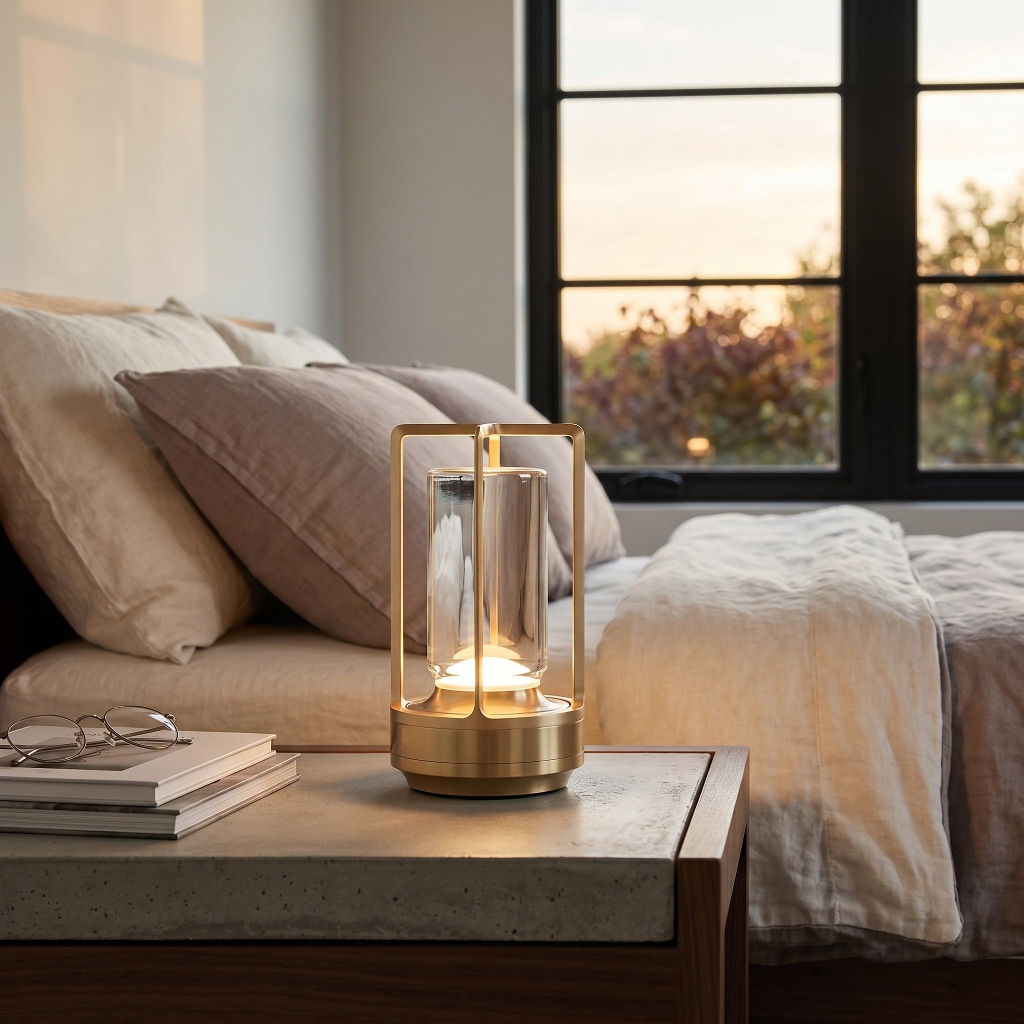 Lumen Rechargeable Cylinder Table Lamp