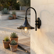 Lumen Farmhouse Horn Outdoor Wall Light