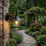 Lumen Farmhouse Horn Outdoor Wall Light