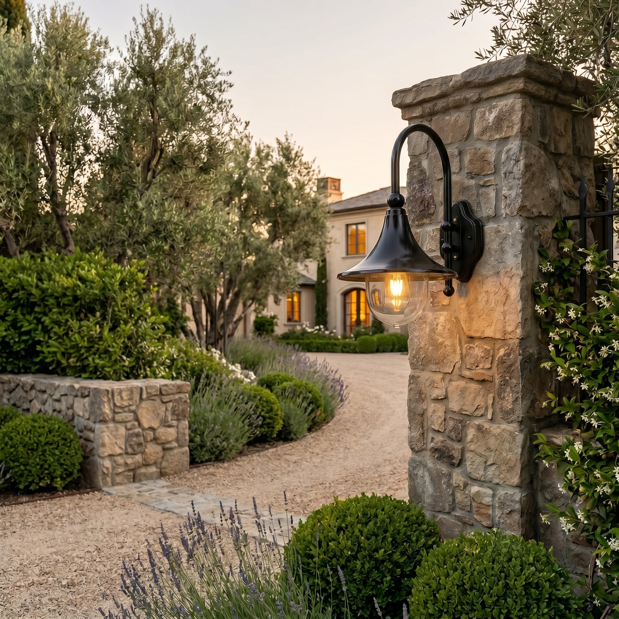 Lumen Farmhouse Horn Outdoor Wall Light
