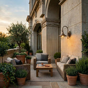 Lumen Farmhouse Horn Outdoor Wall Light