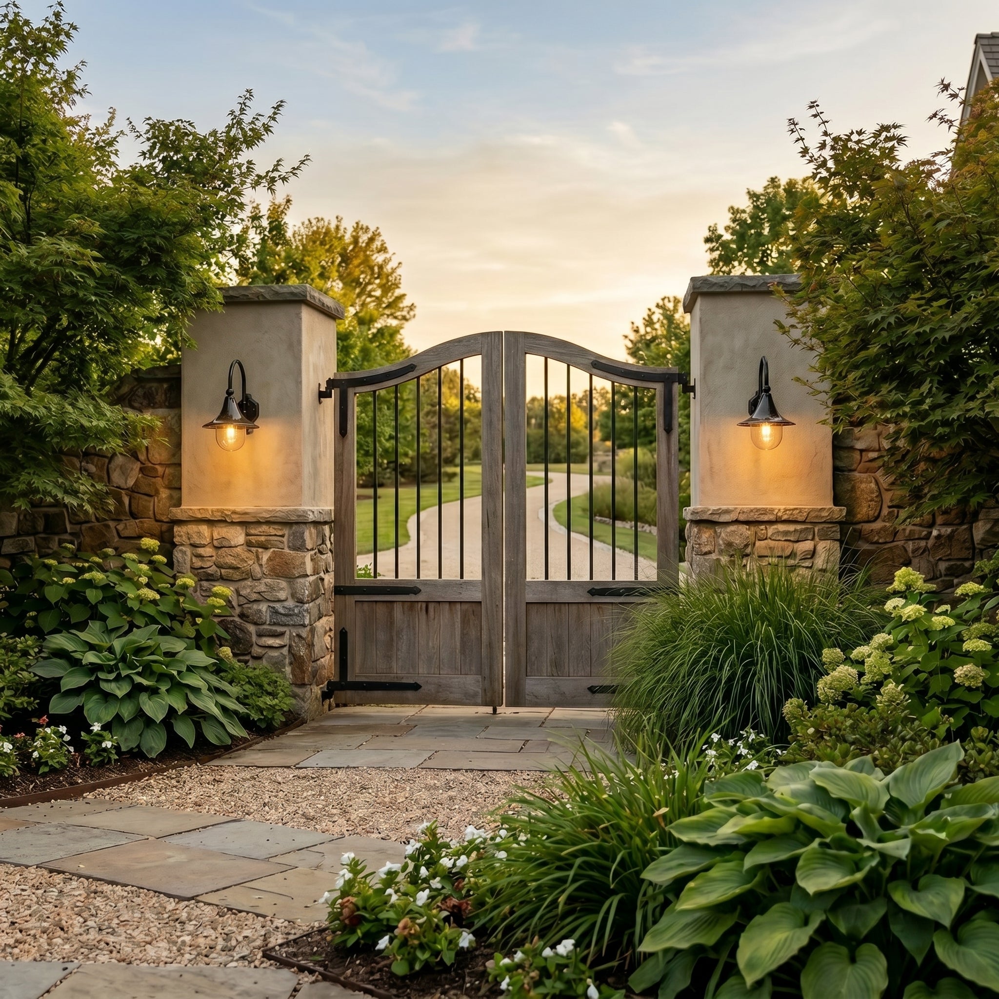 Lumen Farmhouse Horn Outdoor Wall Light