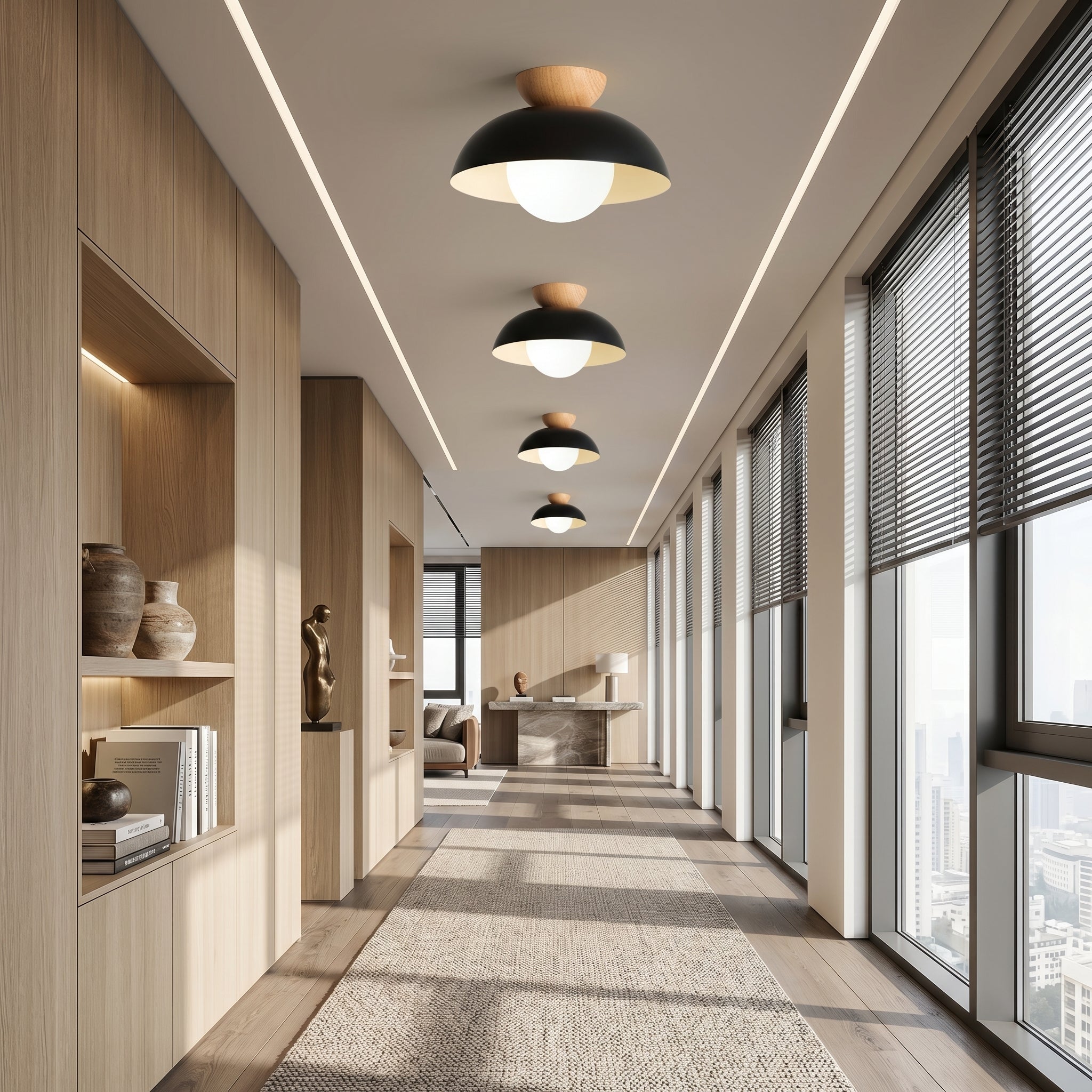 Lumen Eco Iron Shade Ceiling Light