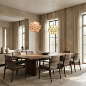 Lumen Glass Petal Louve Pendant Light