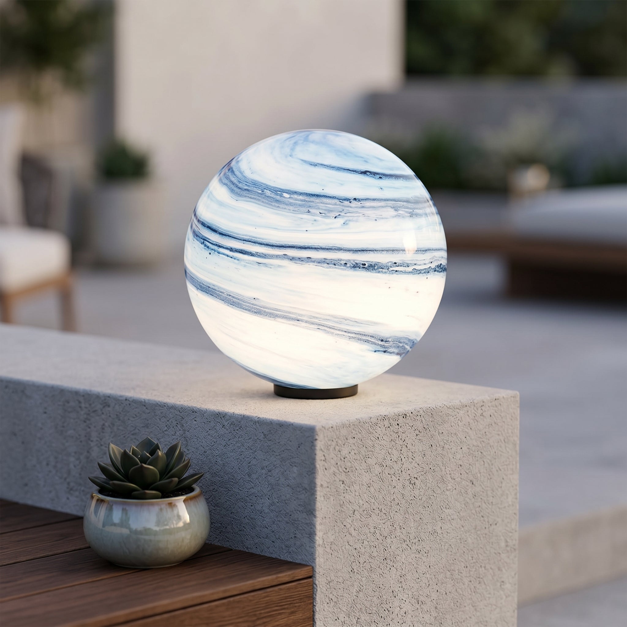 Lumen Globe Outdoor Fence Post Light