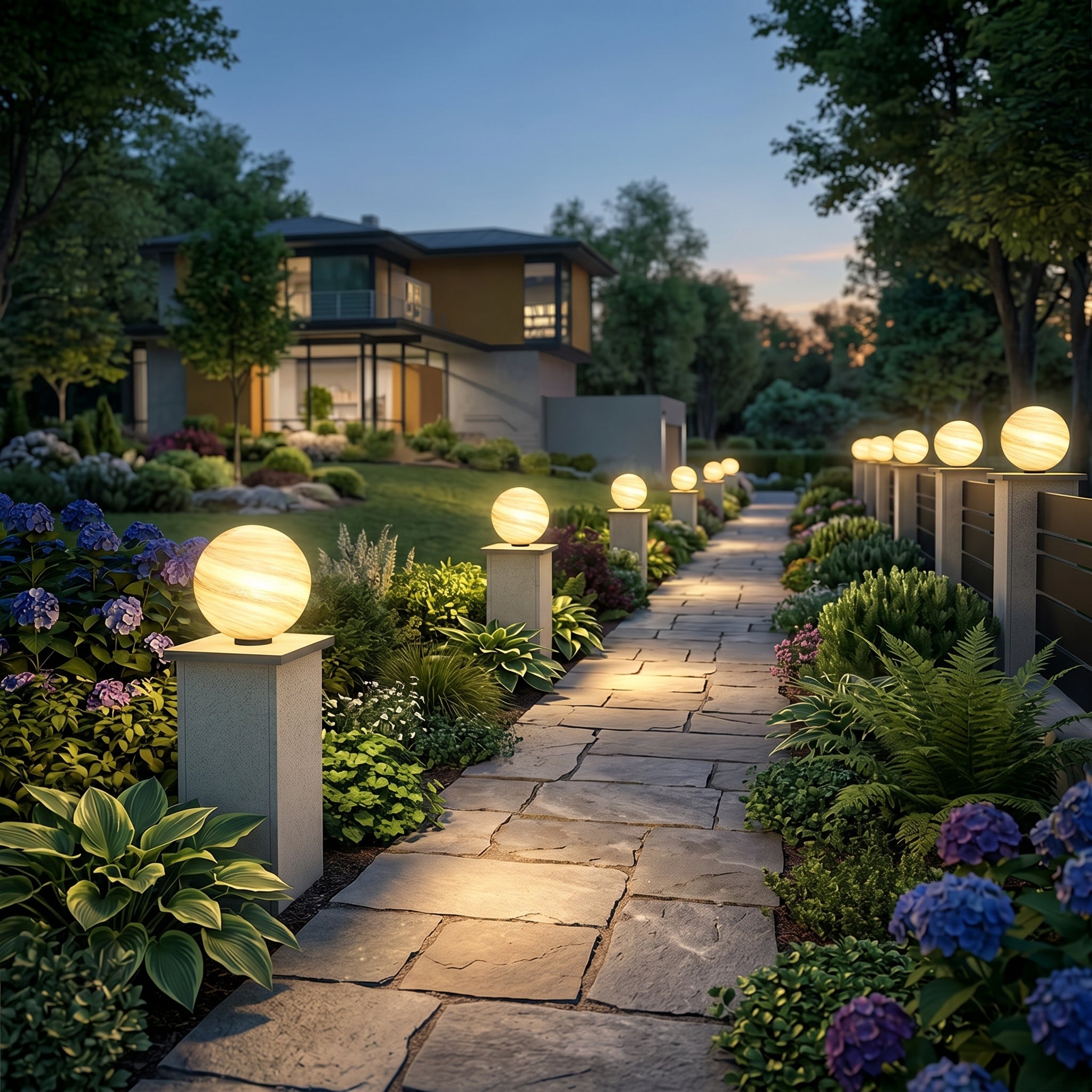 Lumen Globe Outdoor Fence Post Light