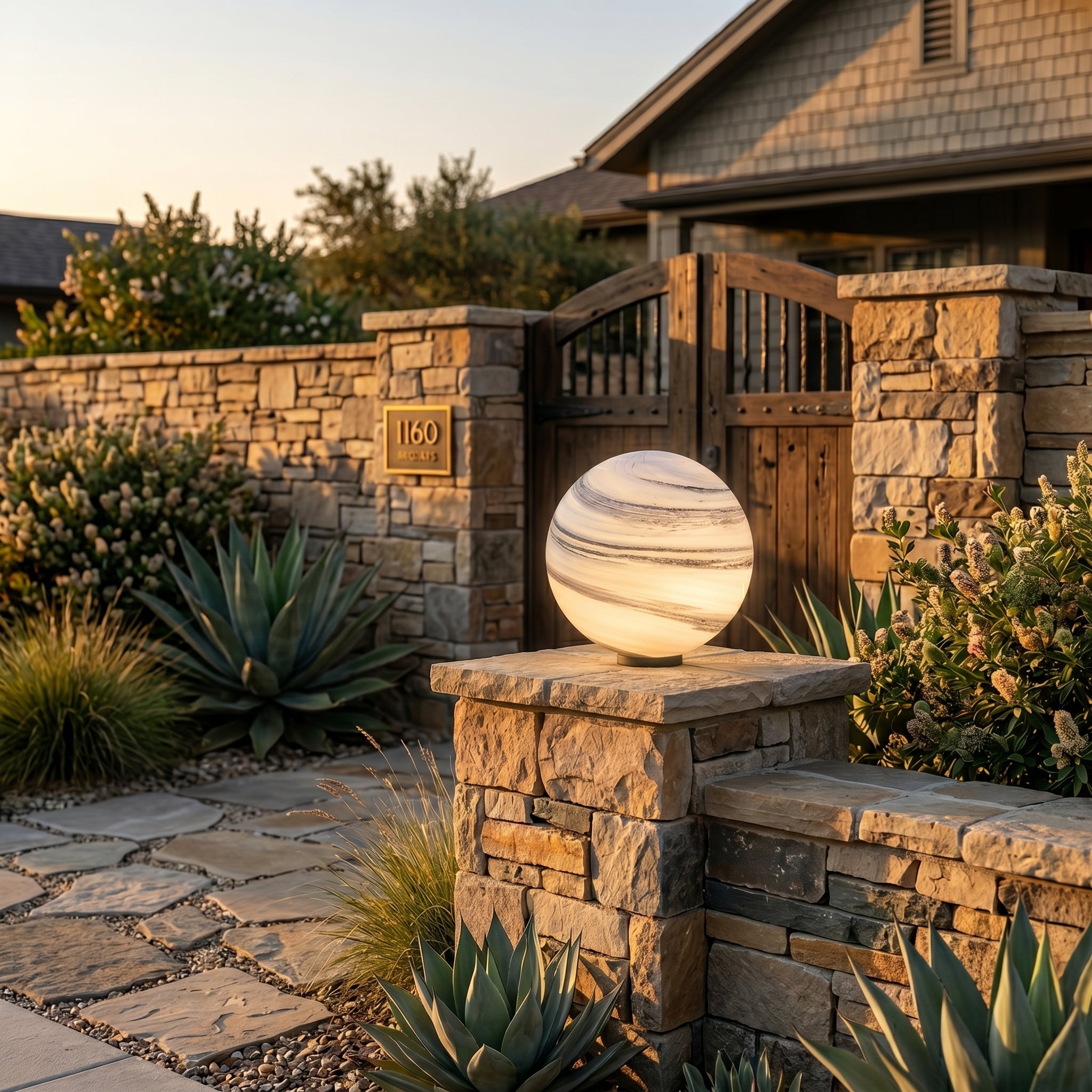 Lumen Globe Outdoor Fence Post Light