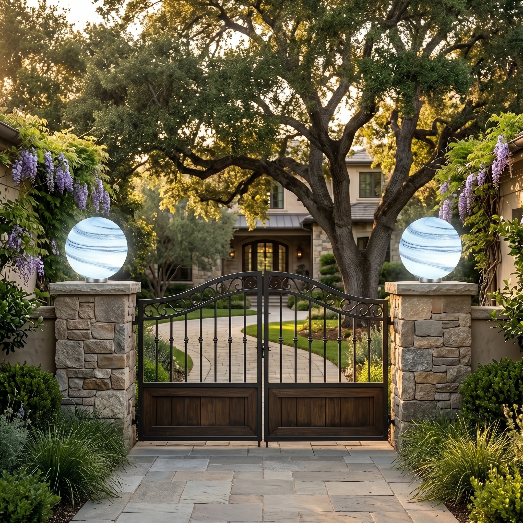 Lumen Globe Outdoor Fence Post Light
