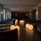 Lumen Resin Globe Floor Lamp