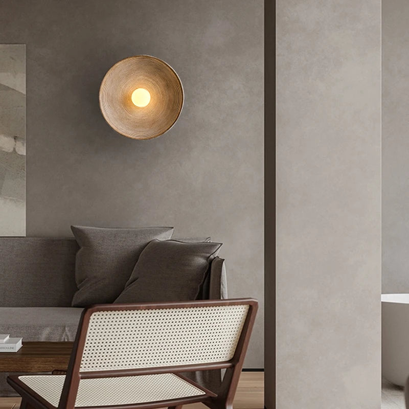 Lumen Ceramic Round LED Wall Lamp
