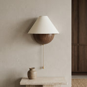 Lumen Iron Sphere Fabric Wall Sconce