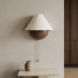 Lumen Iron Sphere Fabric Wall Sconce