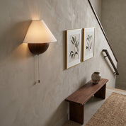 Lumen Iron Sphere Fabric Wall Sconce