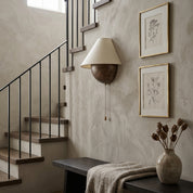 Lumen Iron Sphere Fabric Wall Sconce