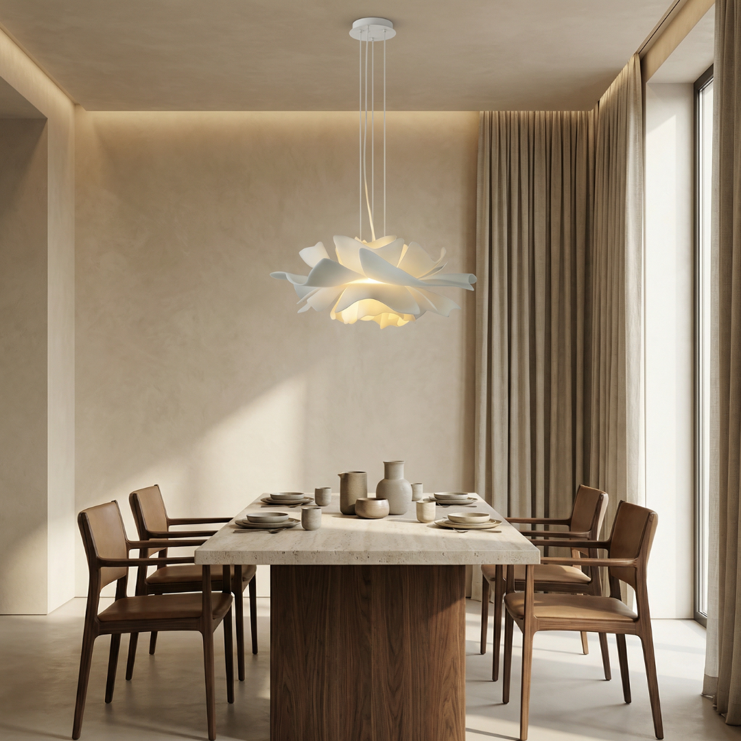 Lumen White Lotus Pendant Light
