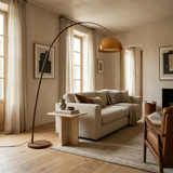 Lumen Walnut Arc Floor Lamp