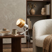 Lumen Japanese Wood Clip Table Lamp