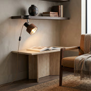 Lumen Japanese Wood Clip Table Lamp