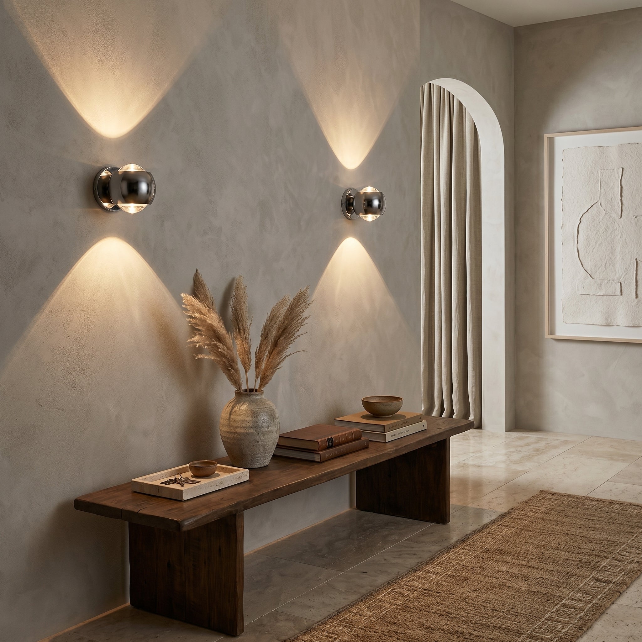Lumen Hourglass Crystal Wall Sconce