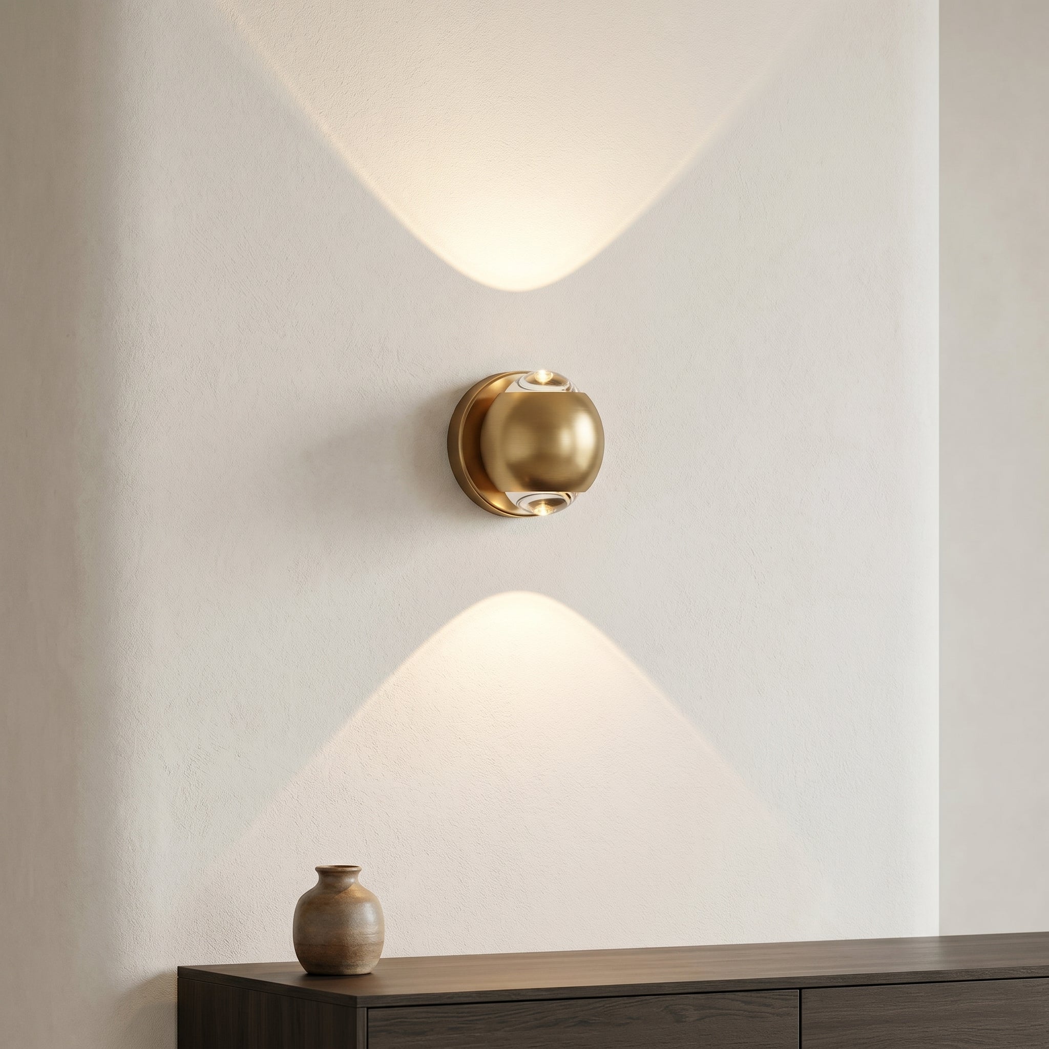 Lumen Hourglass Crystal Wall Sconce