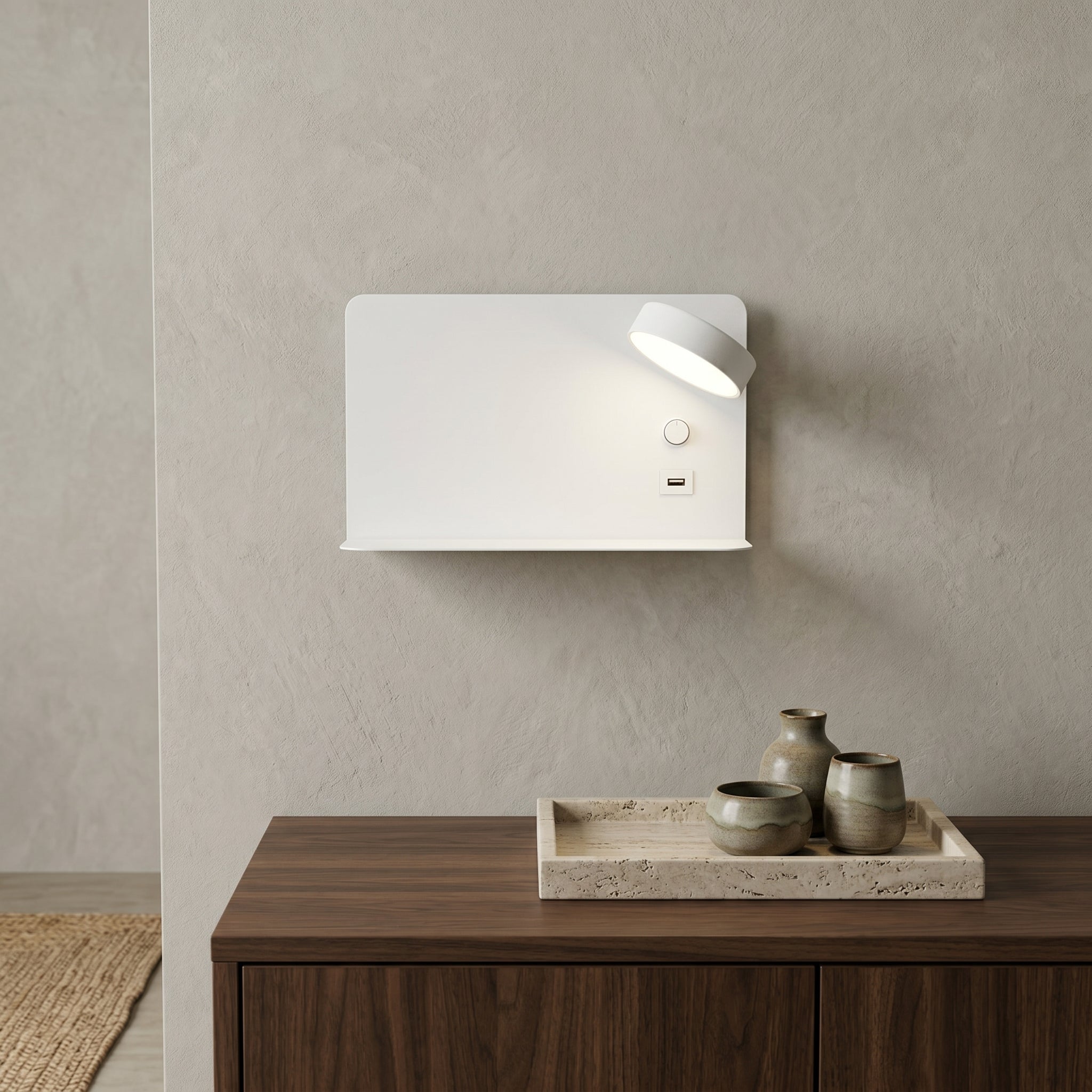 Lumen Shelf Wall Sconce USB