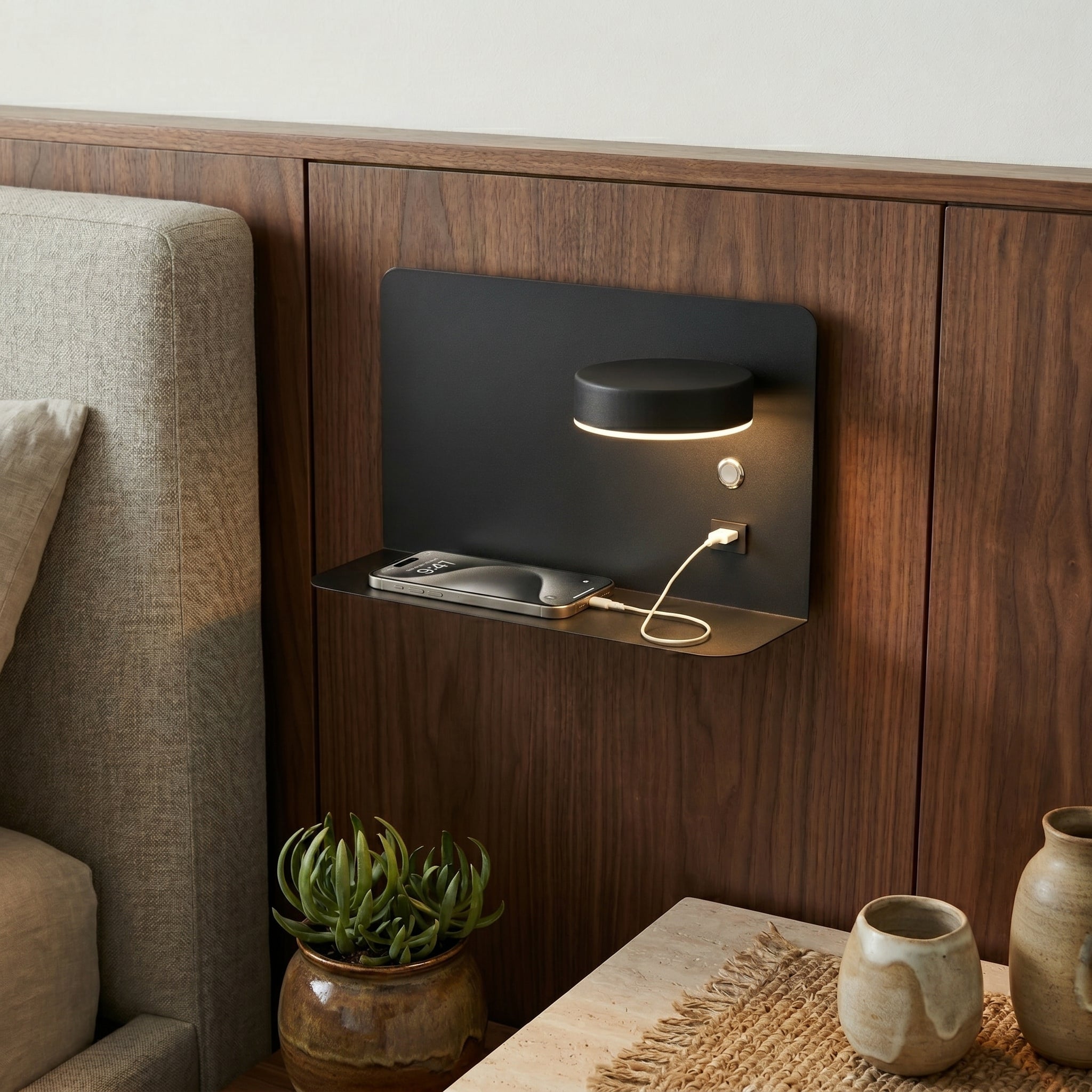 Lumen Shelf Wall Sconce USB
