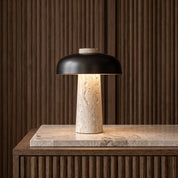 Lumen Danish Mushroom Cave Stone Table Lamp