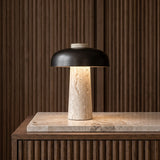 Lumen Danish Mushroom Cave Stone Table Lamp