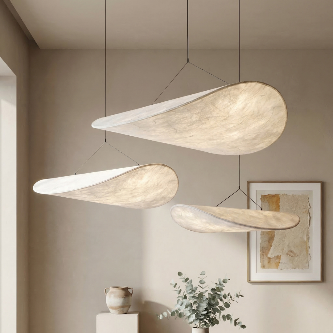 Lumen Japandi Silk Pendant Light
