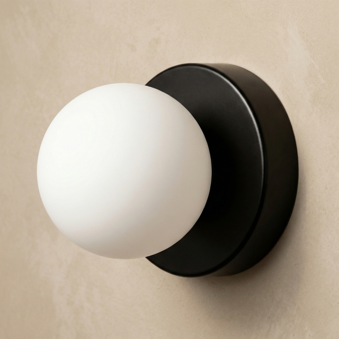 Lumen Iron Glass LED Wall Sconce