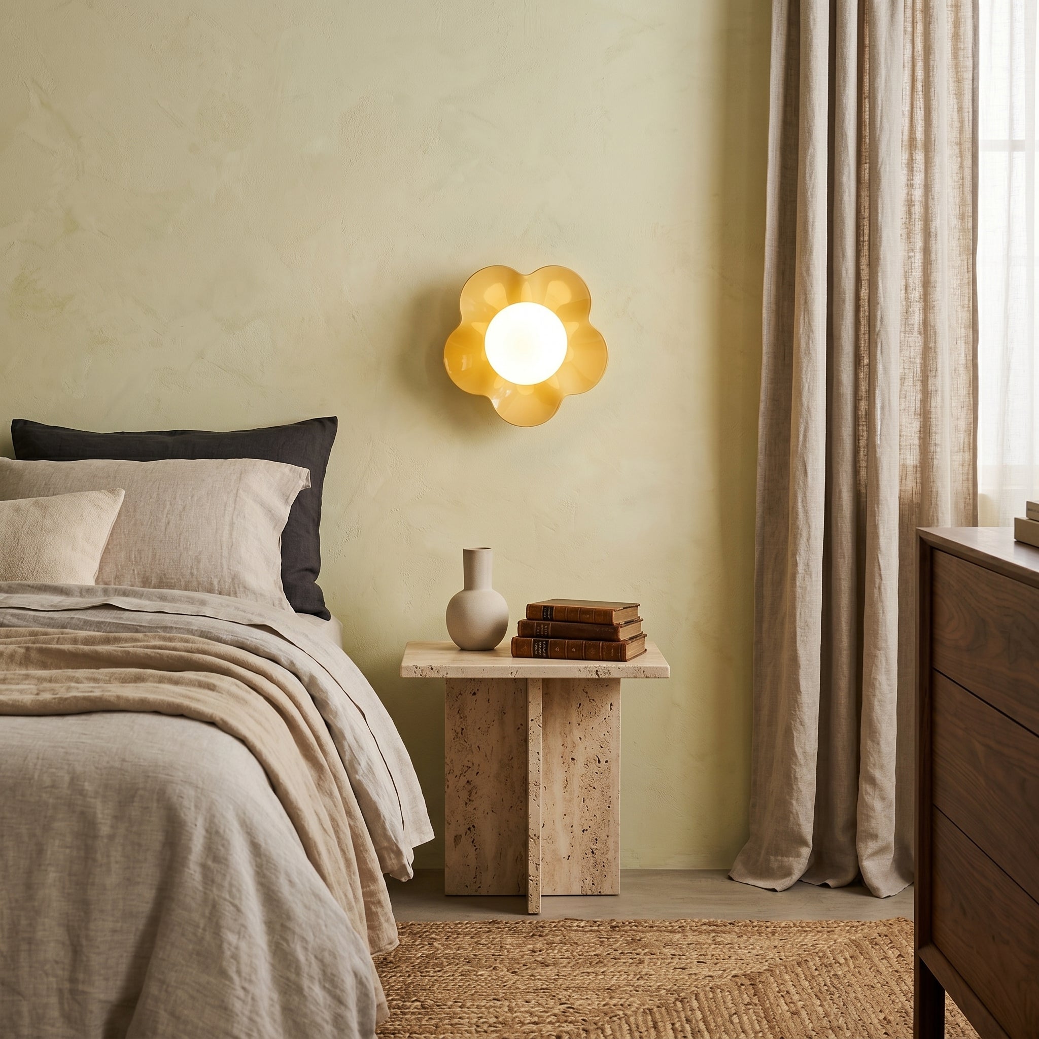 Lumen Floral Glass Wall Sconce