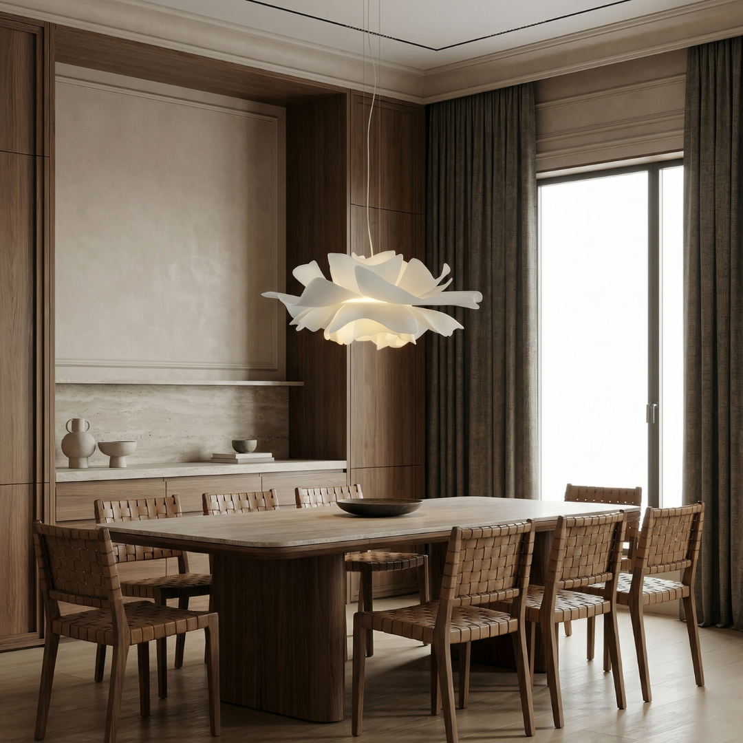 Lumen White Lotus Pendant Light