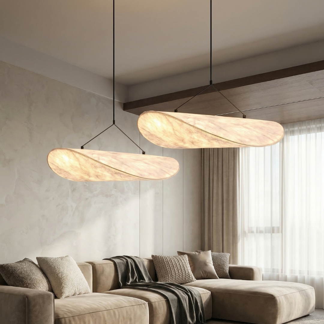 Lumen Japandi Silk Pendant Light