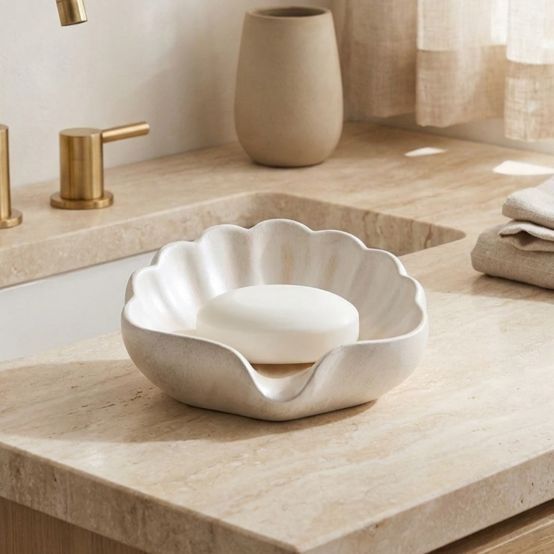 Atelier Seashell Ceramic Soap Dish