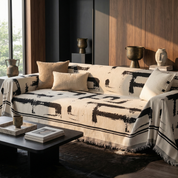 Drapée Monochrome Chic Sofa Cover