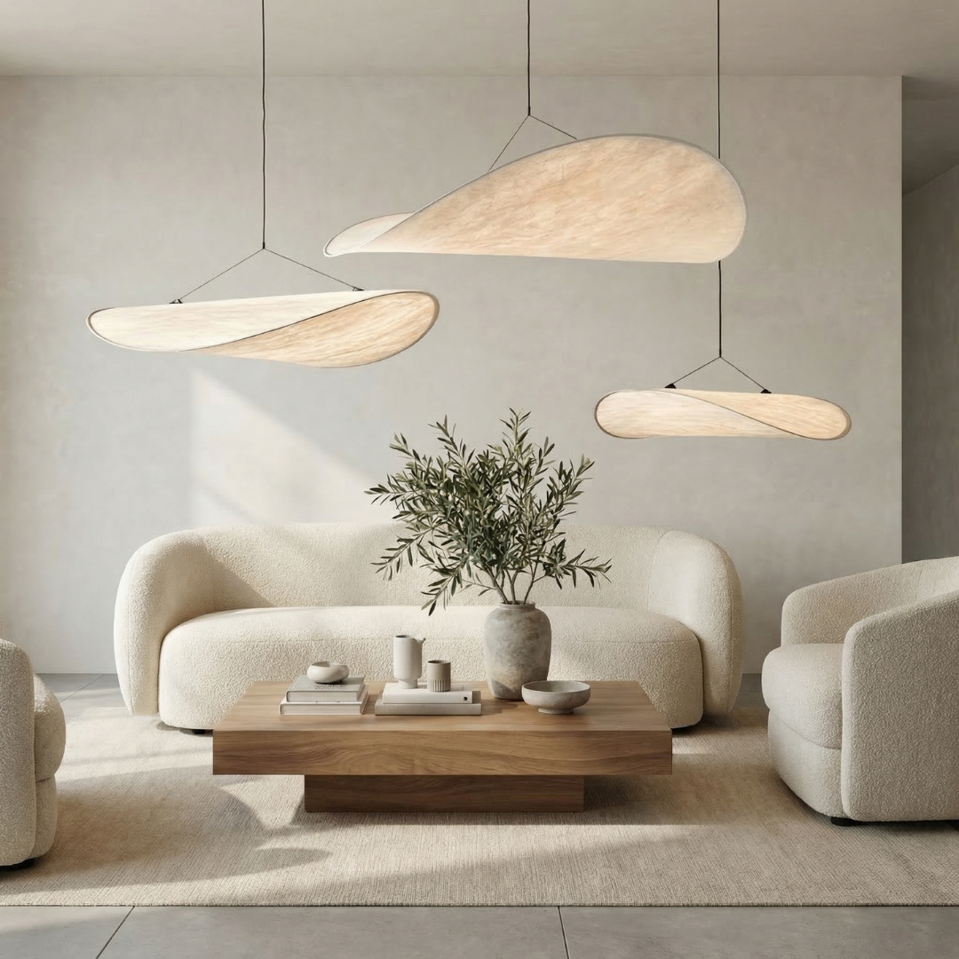 Lumen Japandi Silk Pendant Light